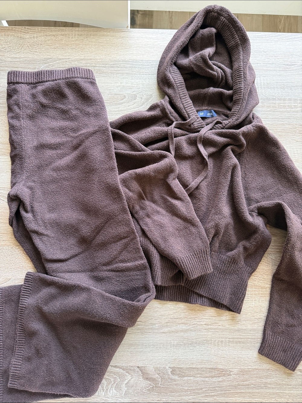 GAP Women's Hooded Sweater Set - Brown
